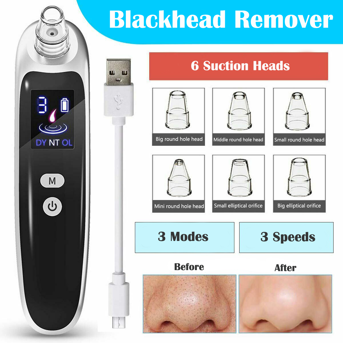 Electric Blackhead Remover Dee - Nasal Aspirator recension och pris